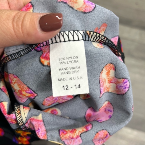 Stonewear Black Fire Hearts Unitard L - Picture 5 of 6